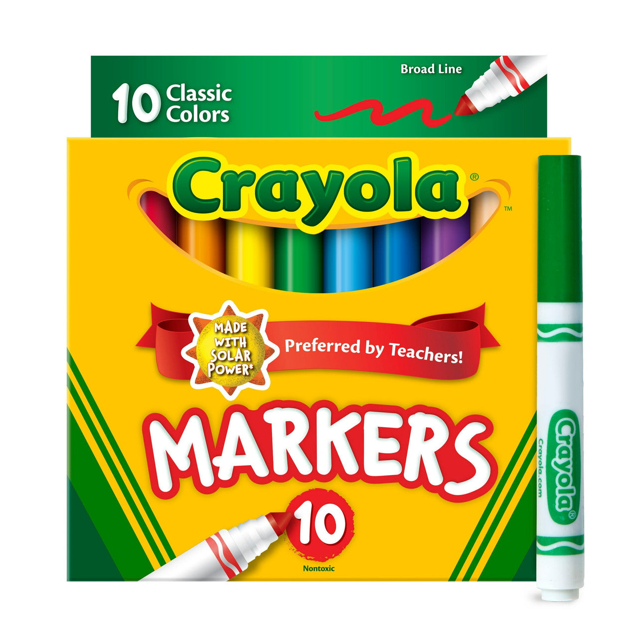 Crayola Broad Line Markers, Classic Colors - 10 Count